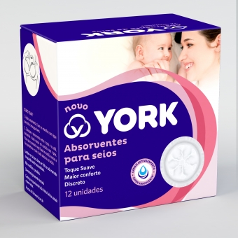 YORK ABSORVENTE SEIOS 12X12UN FLUFFY